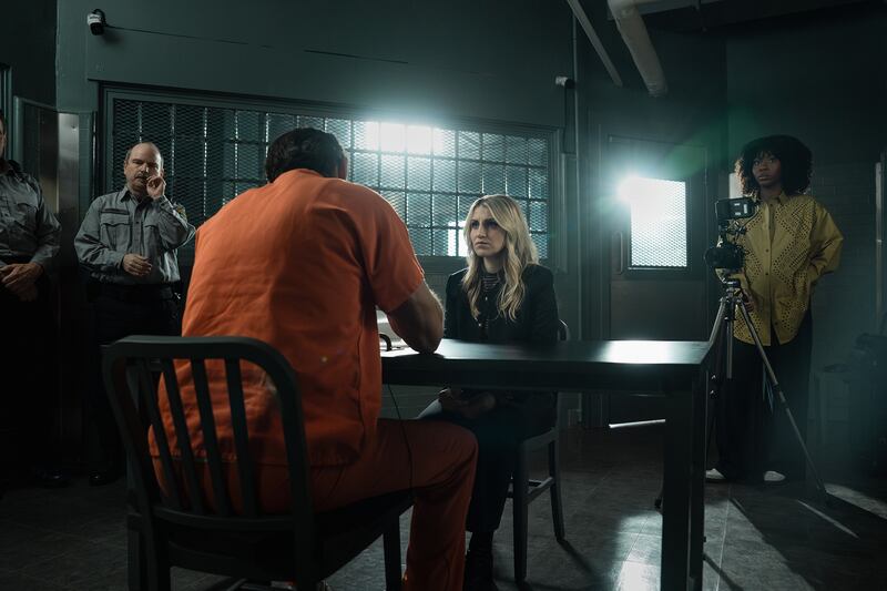 Dennis Quaid, Annaleigh Ashford and Tamera Tomakili in Happy Face.