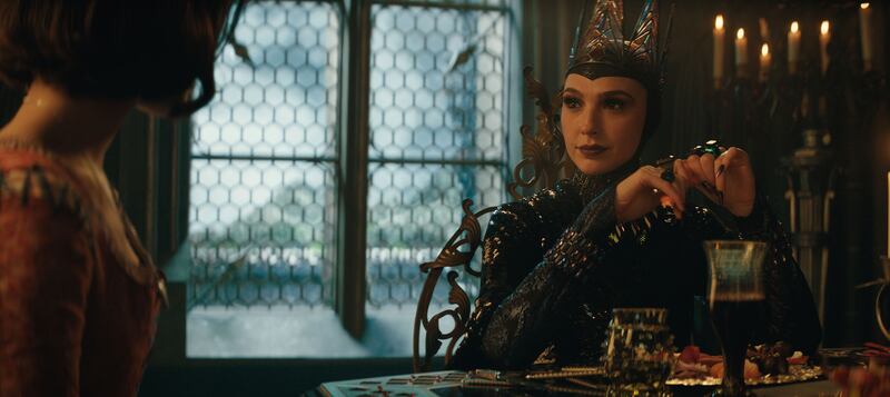 Rachel Zegler as Snow White and Gal Gadot as Evil Queen in Snow White.