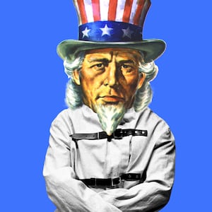 Uncle Sam in a straight jacket