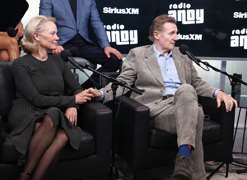 Rumors began spreading that Liam Neeson and Pamela Anderson are in a relationship due to their undeniable chemistry with one another.