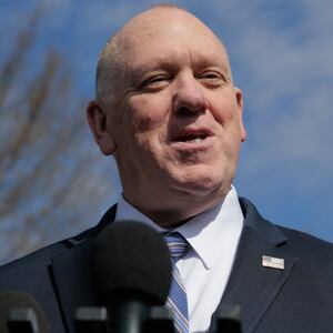 WASHINGTON, DC - MARCH 17: White House Border Czar Tom Homan talks with reporters on the driveway outside the West Wing on March 17, 2025 in Washington, DC. Homan defended President Donald Trump's use of the Alien Enemies Act of 1798 to send Venezuelan migrants to El Salvador over the weekend even after a federal judge had ordered that the planes reverse course and return the detainees to the United States. (Photo by Chip Somodevilla/Getty Images)