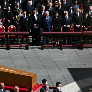 Donald Trump in the front row. Of course.