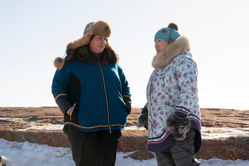 Co-showrunner/executive producer Stacey Aglok MacDonald and co-showrunner/executive producer Alethea Arnaquq-Baril.