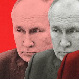 A photo illustration of Vladamir Putin 