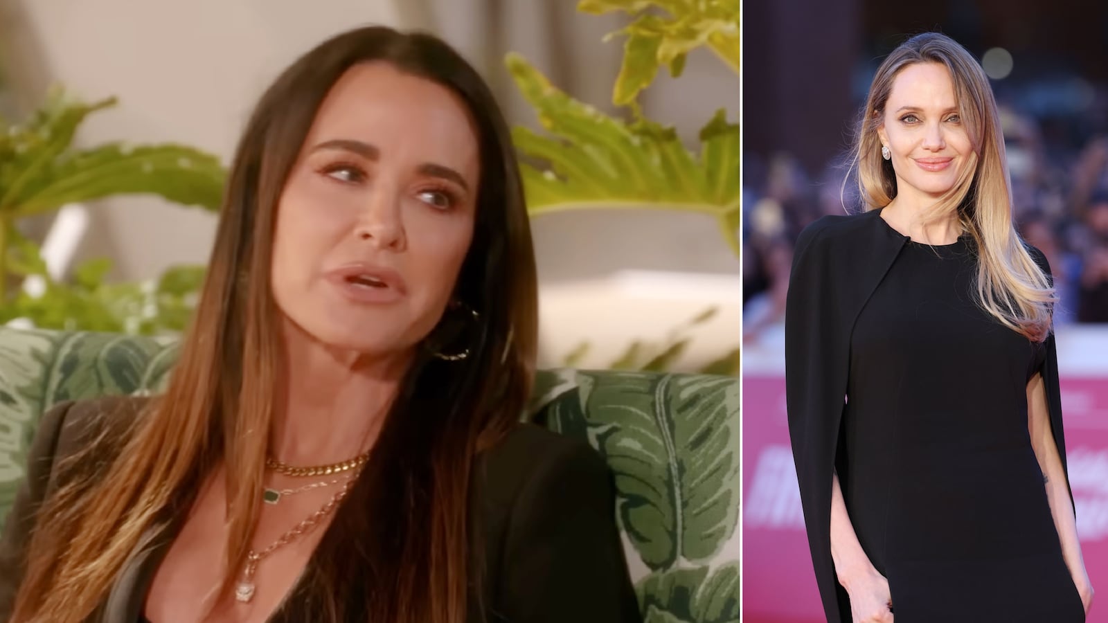 Kyle Richards and Angelina Jolie