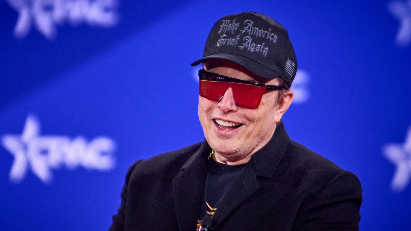 Elon Musk speaks during CPAC-DC