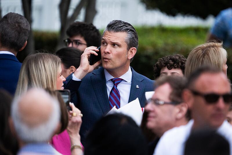 Pete Hegseth attempted to fight off the spate of bad headlines from the White House Easter Egg Roll Monday.