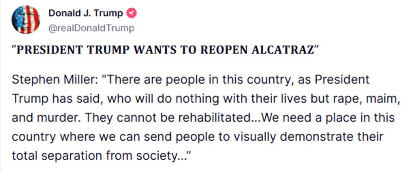 Trump Posts Wild ‘Villains, Rapists, Monsters’ Rant From Stephen Miller