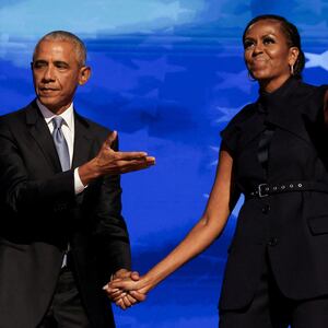 Michelle Obama and Barack Obama