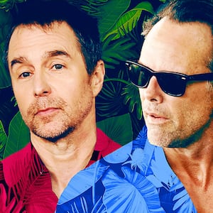 Sam Rockwell and Walton Goggins in "White Lotus"