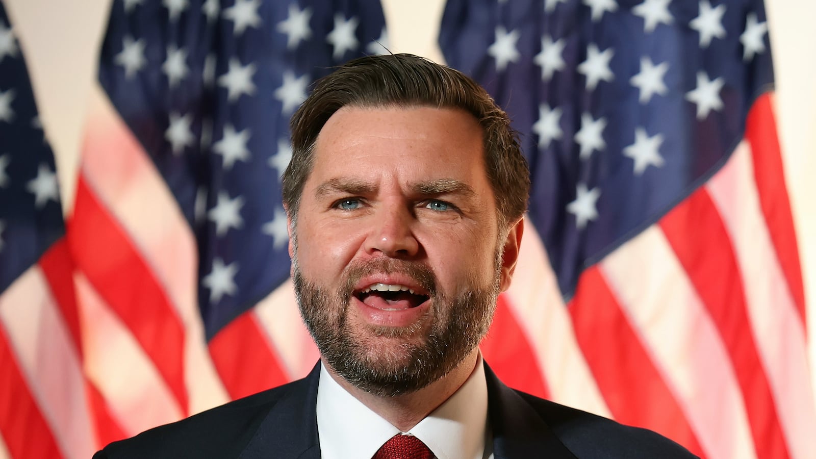 JD Vance participates in a fireside chat with Breitbart Washington Bureau Chief Matt Boyle at the Andrew W. Mellon Auditorium on November 20, 2025 in Washington, DC.