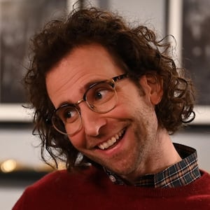 SATURDAY NIGHT LIVE -- Billie Eilish Episode 1813 -- Pictured: Kyle Mooney during the Kyles Holiday sketch on Saturday, December 11, 2021 -- (Photo by: Tiffany Franco/NBC/NBCU Photo Bank via Getty Images)