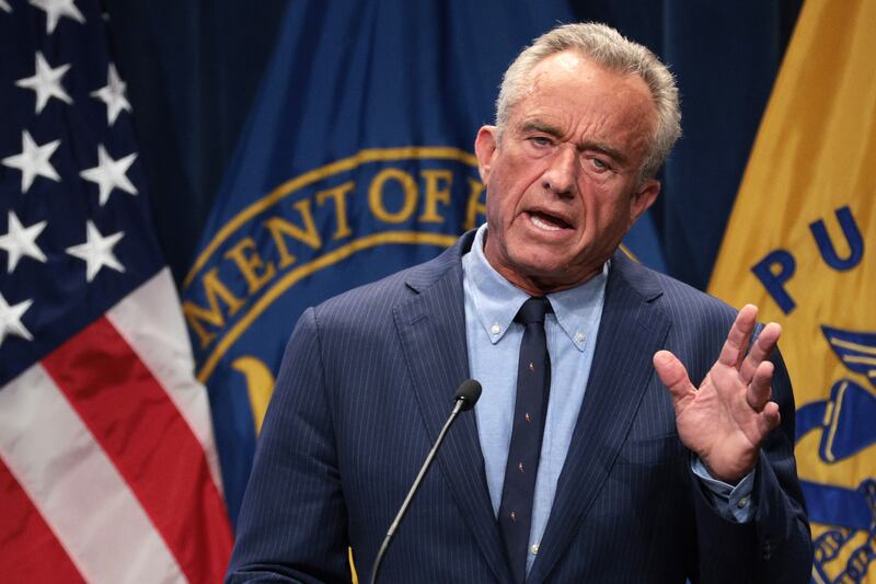U.S. Secretary of Health and Human Services Robert F. Kennedy Jr. speaks.