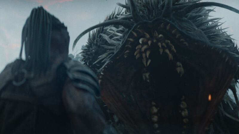 A photo still from 'Predator: Badlands'