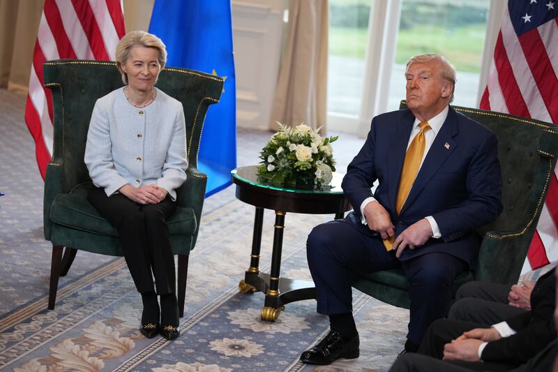 President Donald Trump agreed a trade deal with EU Commission President  Ursula von der Leyen on Sunday.