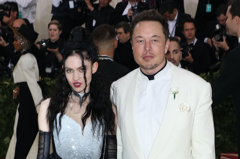 Grimes and Elon Musk in 2018.
