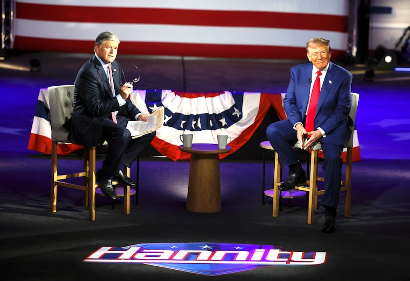 Sean Hannity and Donald Trump