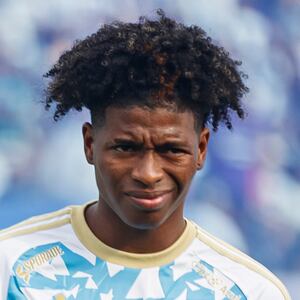 Jackson Rodriguez of Emelec looks on during the Tarde Blanquiazul 2025 match between Alianza Lima and Emelec at Estadio Alejandro Villanueva on January 12, 2025 in Lima, Peru.