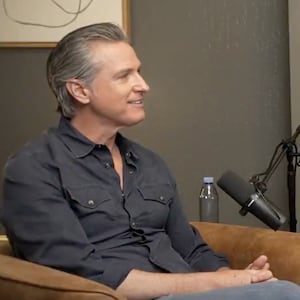 Gavin Newsom and Charlie Kirk
