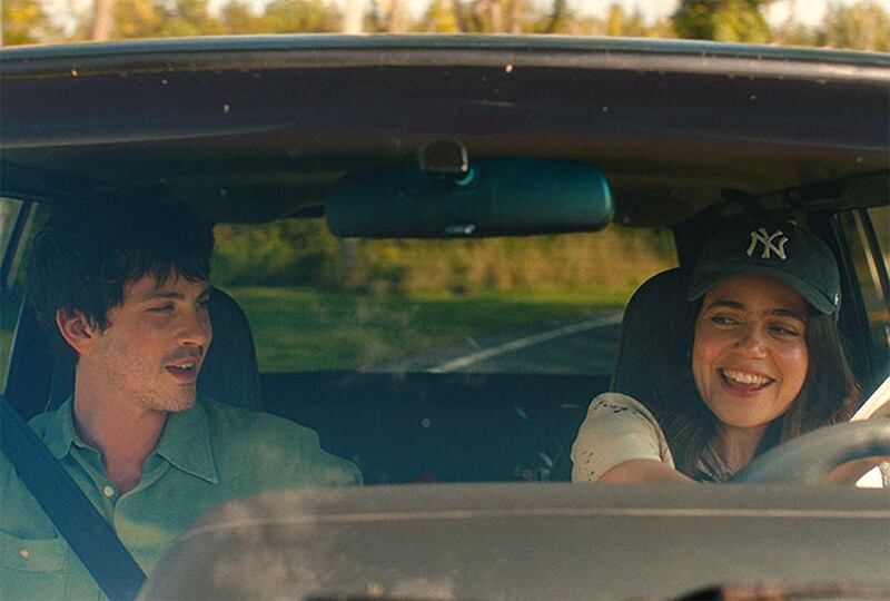 Logan Lerman and Molly Gordon in Oh, Hi!