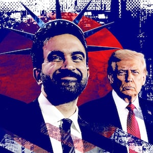 Andrew Cuomo, Zohran Mamdani and Donald Trump.