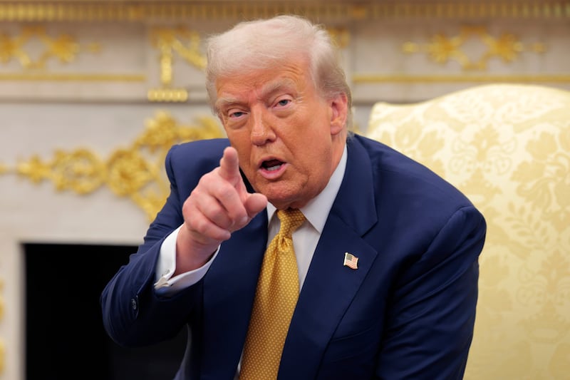 President Donald Trump brought up DNI Gabbard's allegations against the Obama administration when asked about Jeffrey Epstein at the White House on July 22.