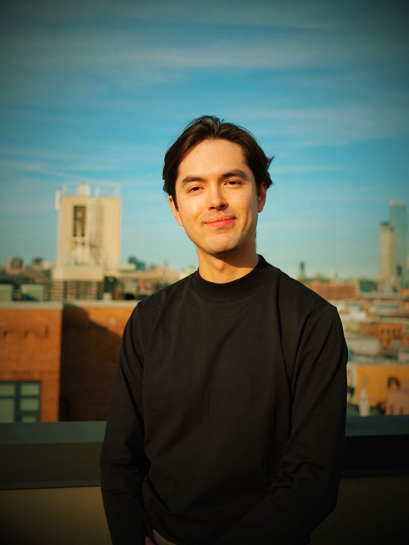 James Sweeney in a photo taken by Dylan O'Brien