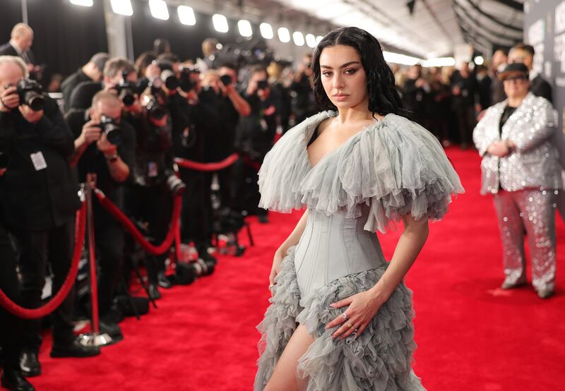 Charli XCX attends the Grammy Awards on February 2, 2025 in Los Angeles.