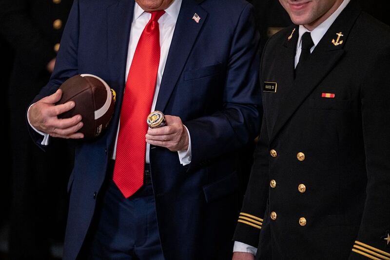 In April, it was seen again during a presentation ceremony for the Commander-in-Chief Trophy in Washington, D.C. as Trum