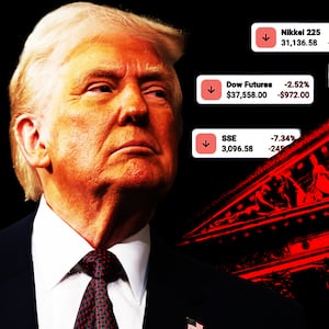 Donald Trump, stock market photo illustration