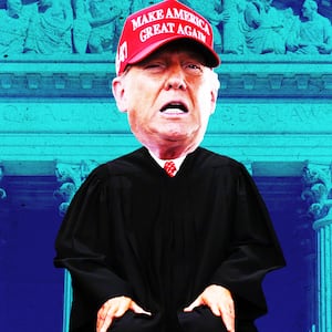 Donald Trump, supreme court photo illustration