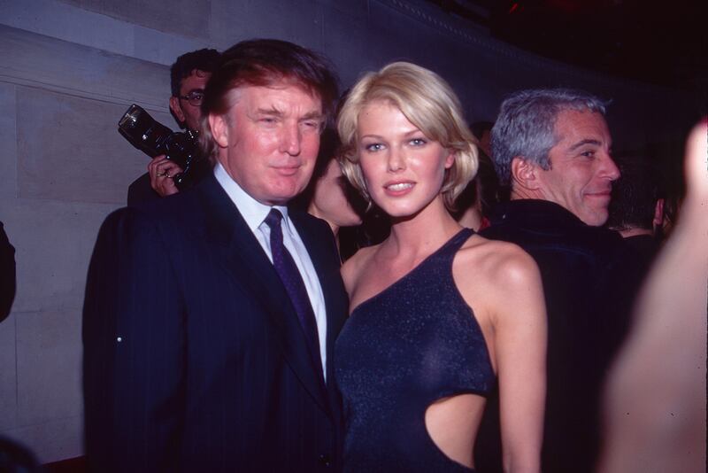 Trump was pictured with Epstein at the Victoria's Secret "Angels" party in New York City in April 1997.