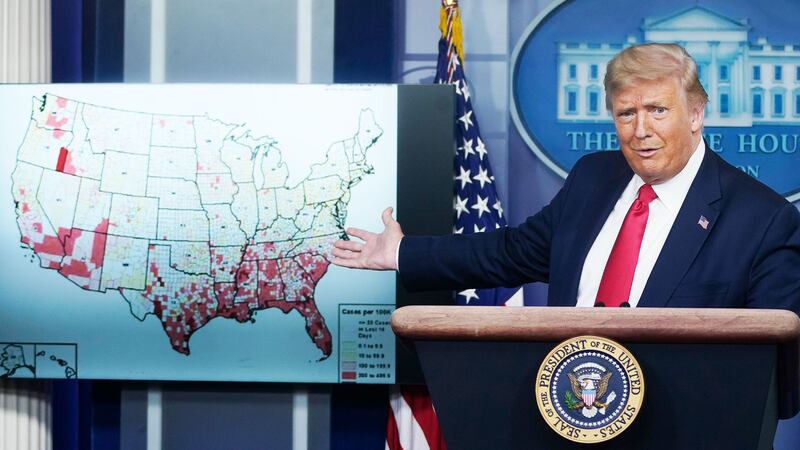 A photo including Former U.S President Donald Trump