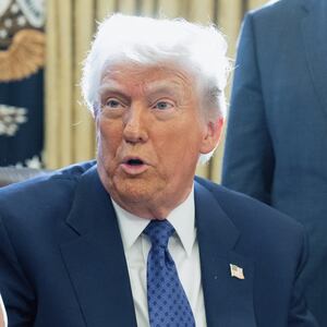 US President Donald Trump speaks after signing an executive order on halting federal funds for schools and universities that impose coronavirus vaccine mandates in the Oval Office of the White House in Washington, DC, on February 14, 2025. (Photo by SAUL LOEB / AFP) (Photo by SAUL LOEB/AFP via Getty Images)