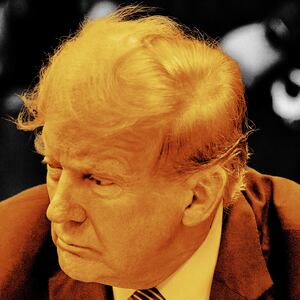 An illustration including former U.S. President Donald Trump 