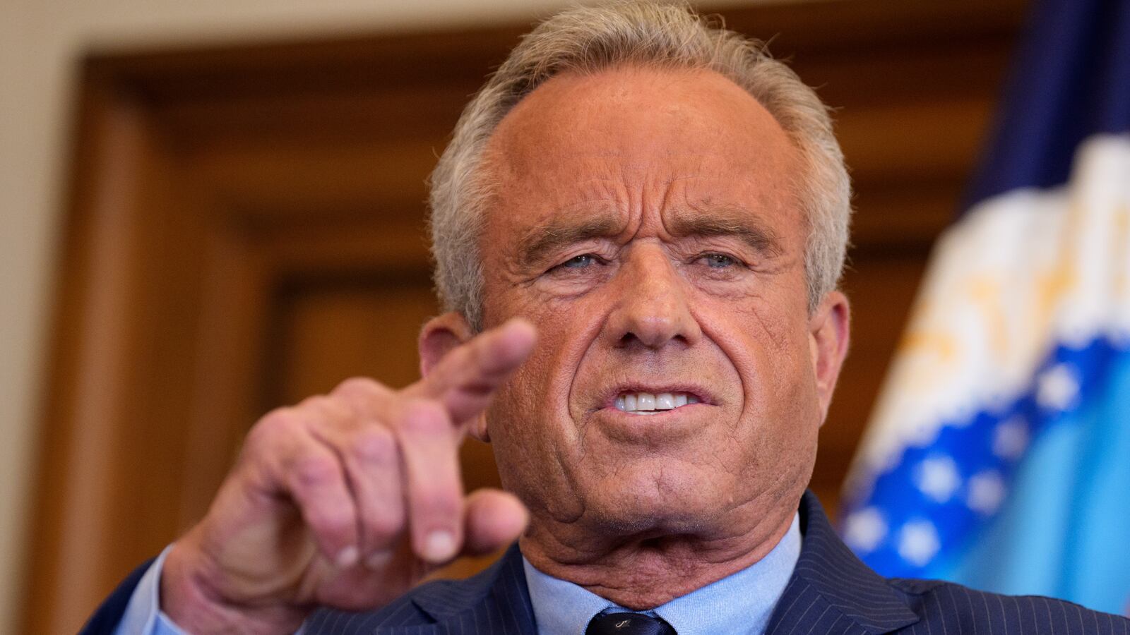 Robert F. Kennedy Jr. speaks at the United States Department of Agriculture Whitten Building on June 10, 2025 in Washington, DC.