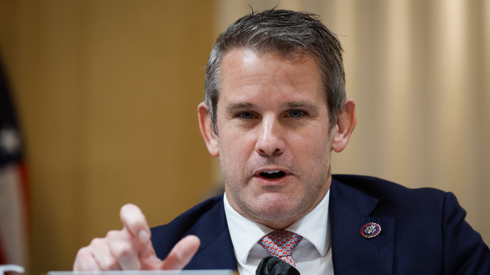 Rep Adam Kinzinger (R-IL) delivers remarks during the last meeting of the House Select Committee to Investigate the January 6 Attack on the U.S. Capitol.