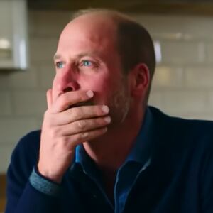 Prince William tears up