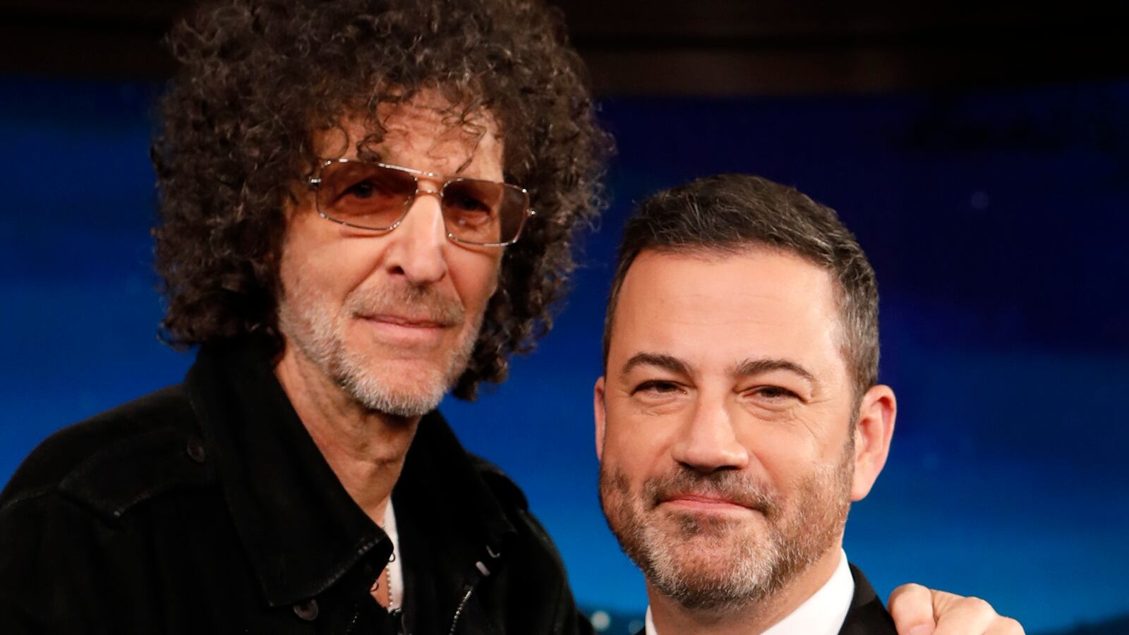 Howard Stern and friend Jimmy Kimmel.