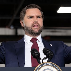 HOWELL, MICHIGAN - SEPTEMBER 17: Vice President JD Vance delivers remarks at Hatch Stamping on September 17, 2025 in Howell, Michigan. Vance spoke about tax cuts that were passed by Congress this year and how they would benefit businesses and families. (Photo by Bill Pugliano/Getty Images)