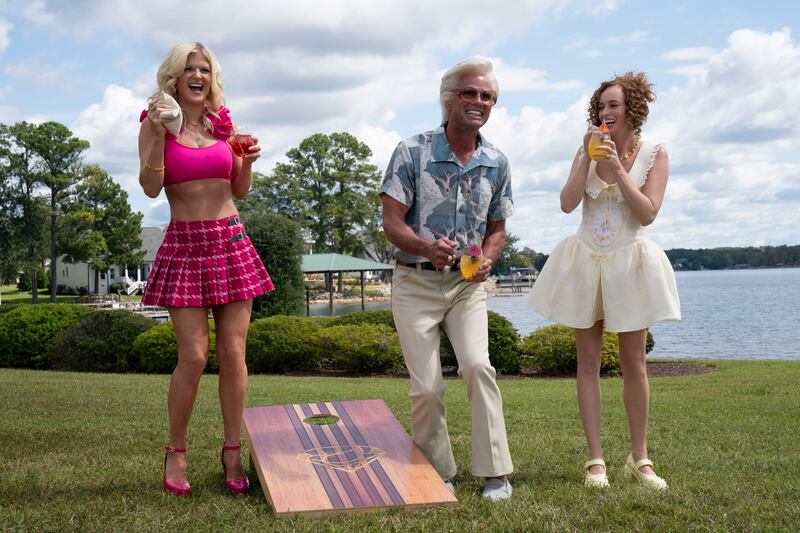 Arden Myrin, Walton Goggins, and Valyn Hall.