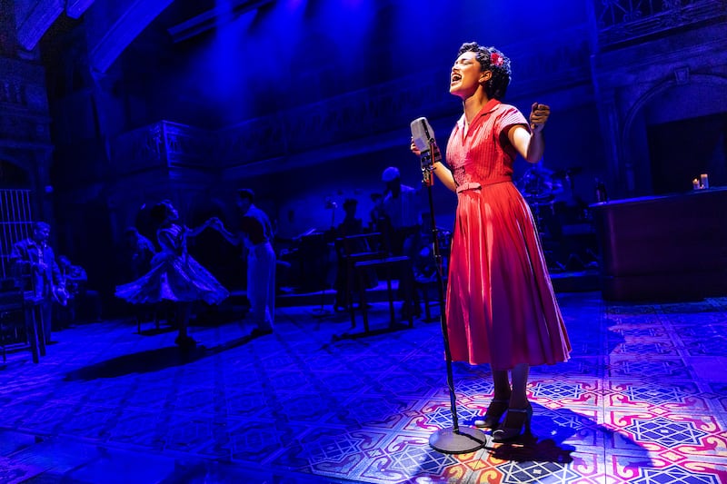 Isa Antonetti sings during a performance of the Buena Vista Social Club on Broadway.