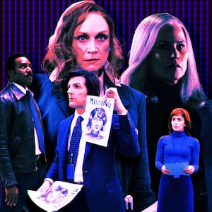 Gwendoline Christie, Tramell Tillman, Adam Scott, Patricia Arquette, and Britt Lower in Severance.