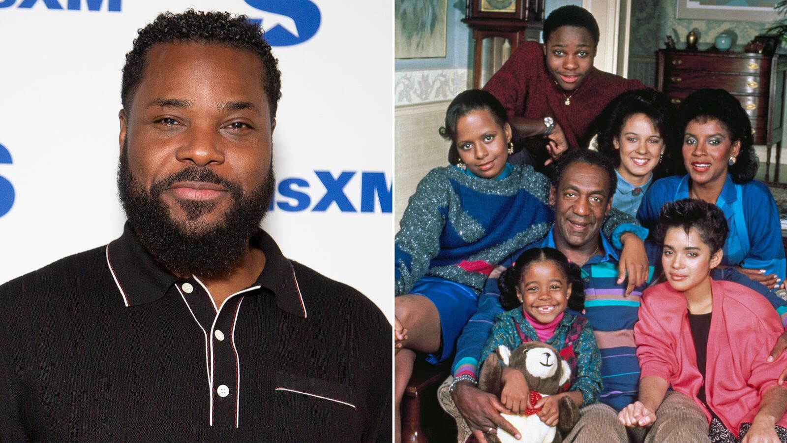Malcom Jamal Warner, Cosby Show split image