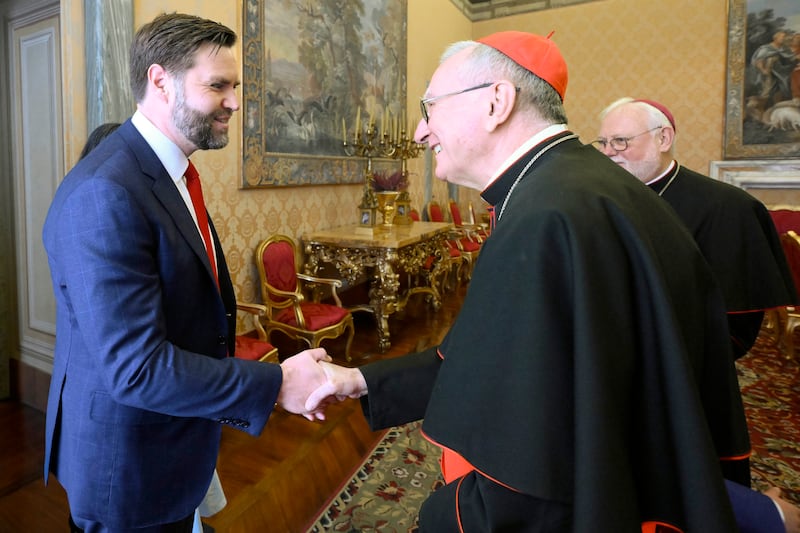 JD Vance and Pietro Parolin.