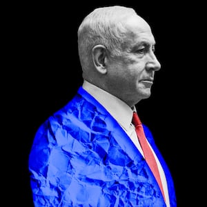 A photo illustration of Israel PM Benjamin Netanyahu. 