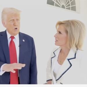 President Donald Trump tours Laura Ingraham in the White House