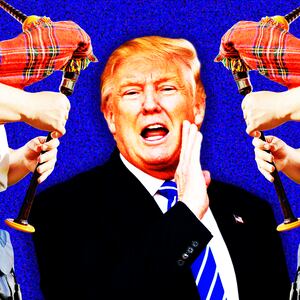 Donald Trump, bagpipes photo illustration