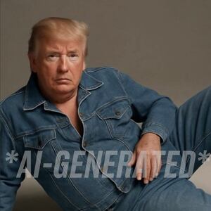 Donald Trump Jr. has weighed into the Sydney Sweeney jeans drama in spectacularly weird fashion—by sharing an AI-generated image of his “hot” father in double denim.