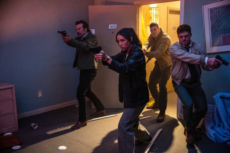 Kyle Schmid as Mike Franks, Mariel Molino as Cecilia “Lala” Dominguez, Austin Stowell as Leroy Jethro Gibbs, and Caleb Foote as Bernard “Randy” Randolf
